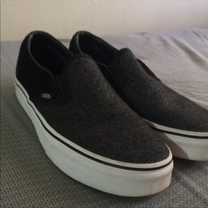 grey and black vans shoes only wore twice.